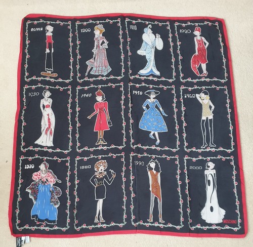 Vintage moschino silk scarf - silk,