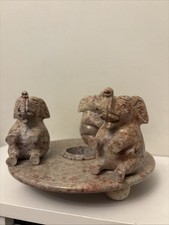 Soapstone Turning Elephants