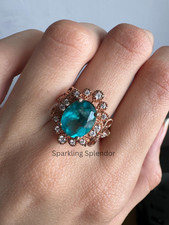 Art Deco Blue Oval Cut Diamond