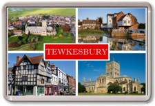 FRIDGE MAGNET - TEWKESBURY - Large - Gloucestershire TOURIST