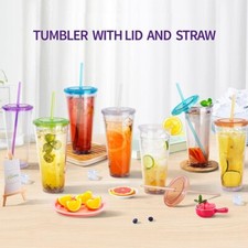 650ml Plastic Straw Cup