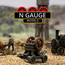 PAINTED- N Scale Gauge 1:148 Portable Rock Crusher Steam (Roadwork 19th 20th)