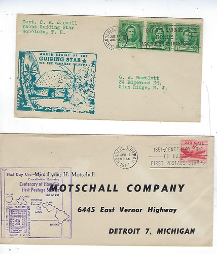 Two honolulu hawaii cacheted - honolulu, hawaii,