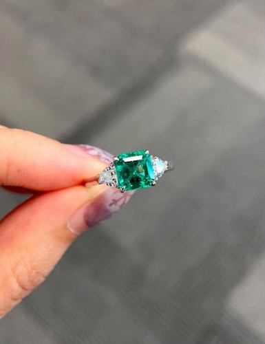 Colombian emerald ring - emerald,