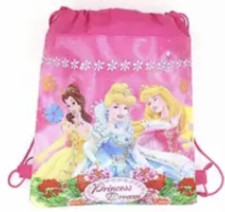 Kids Princess Dream Drawstring Environmental Backpack Bag PE Toy Sports GYM Swim