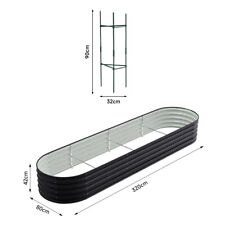 Large Metal Garden Raised Beds