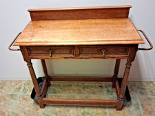 antique Oak Hall Stand Table