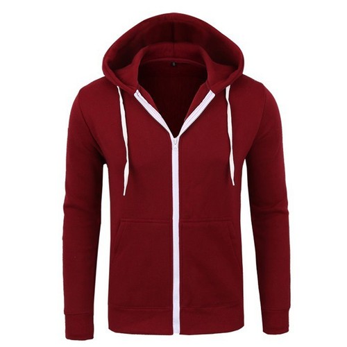 Mens plain fleece zip top - zip, up