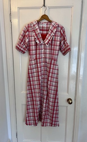 Brora gingham red white check - white,