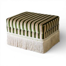 1970s Striped Green Velvet