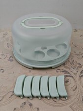 Ohuhu Cake Carrier with Handle, Portable Round Cake Container for 10 Inch Cake