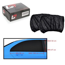 Sun Protection UV Protection 2 Pieces Side Window Cover Transparent for Jeep