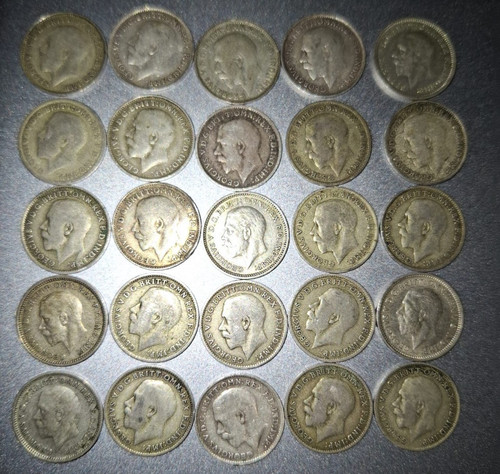 Pre 1947 three pence - x, coins