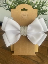 Large, Plain White , Diamante