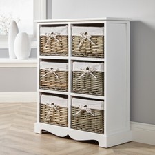 White Wooden Chest of Drawers