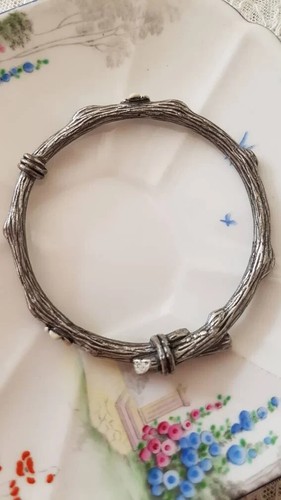 Mimco bangle twig white enamel