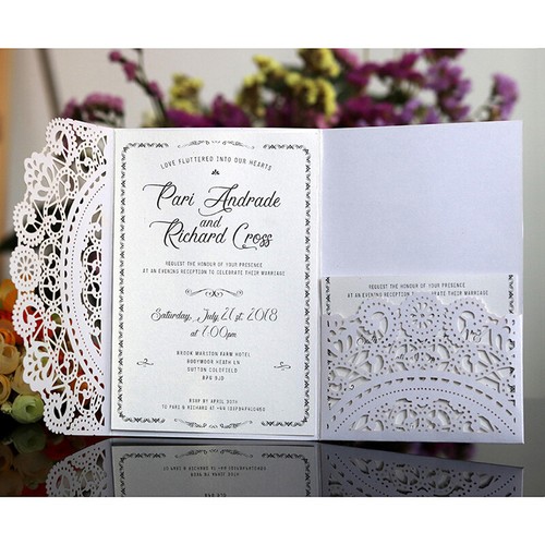 Wedding invitation card metal - wedding,