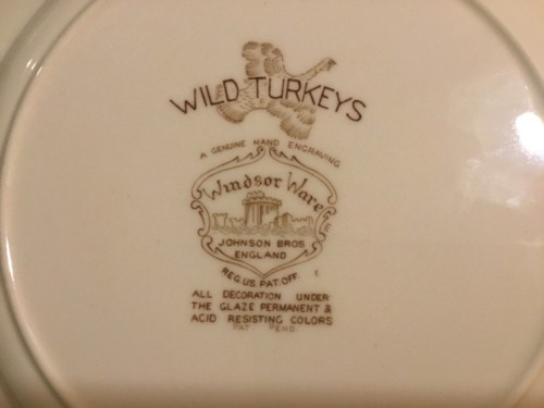 Wild turkeys plate johnson - wild,