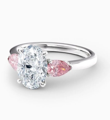 Diamond ring 18k white - 3.00,