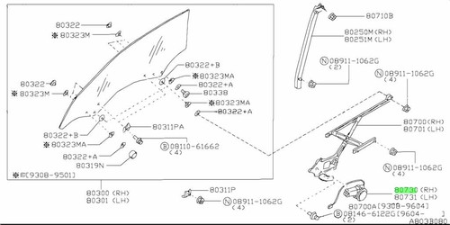 Motor assembly regulator - motor, rh