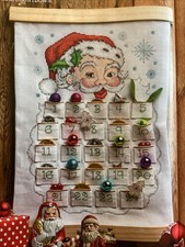 Santa Claus Countdown Advent Calendar Father Christmas Cross Stitch Chart