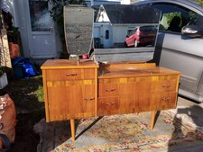 Vintage REBUS Art deco Dressing Table for restoration / tidy-up Two Mirrors etc