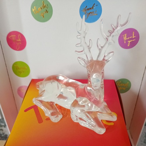 Plastic transparent reindeer - plastic,