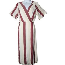 Lulus Burgundy Cream Striped