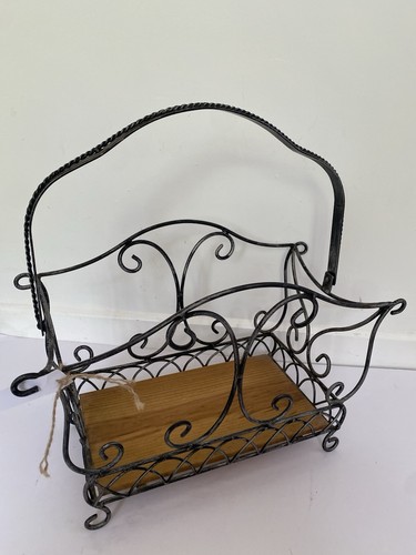 Vintage wrought iron magazine - vintage,