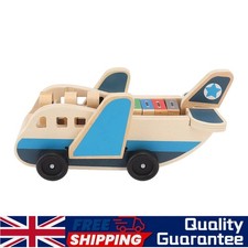 Wooden Plane Toys Person Suitcase Blocks With Corrosion Resistant Toy
