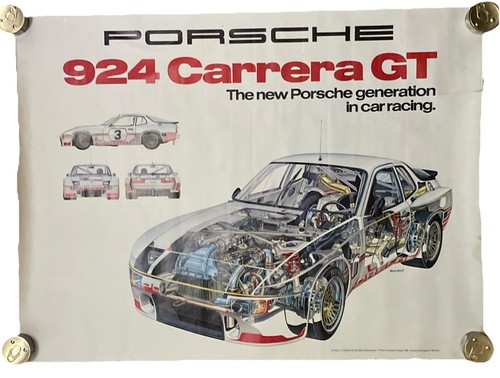 Vintage porsche car poster - vintage,
