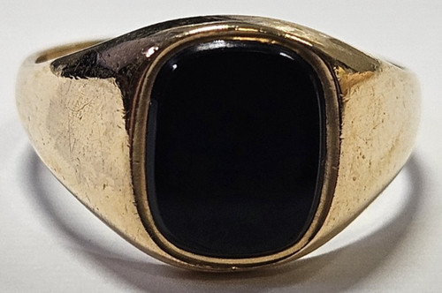 9ct yellow gold black - yellow, onyx