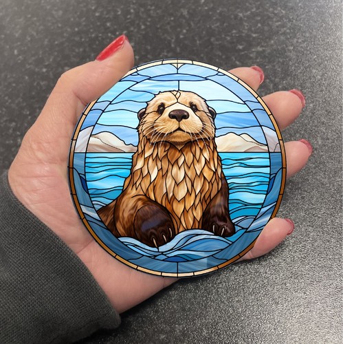 Colourful cute sea otter - cute,