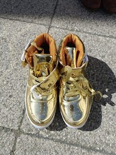 Men's Gold High-Top LED light up shoes size UK 10-10.5 (rechargeable)