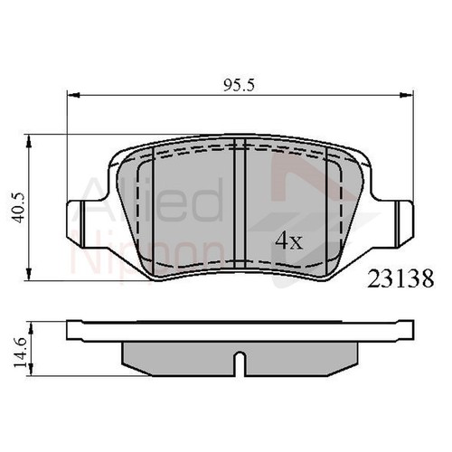 Brake pads set for mercedes - set,