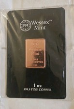 Wessex Mint 1oz Copper bullion