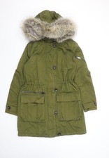 Topshop Womens Green Faux Fur