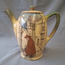 Vintage Antique Royal Doulton Night Watchman Seriesware coffee pot 18cm