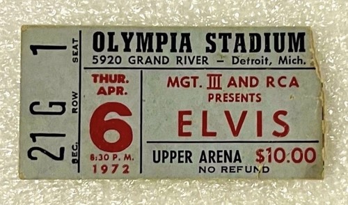 Elivs presley 1972 tickets - 1972,