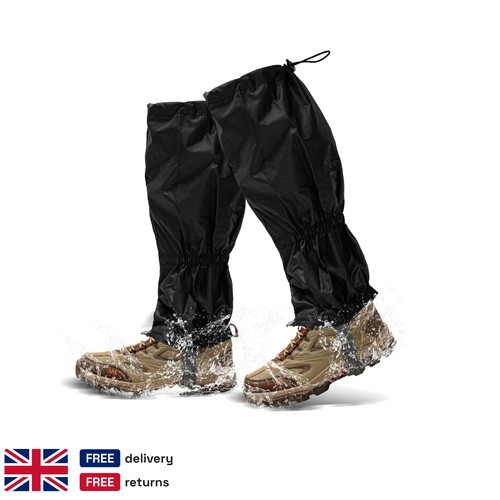 Nylon leg gaiters black - leg,