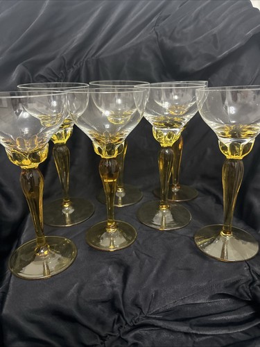 Vintage clear glass with amber - vintage,