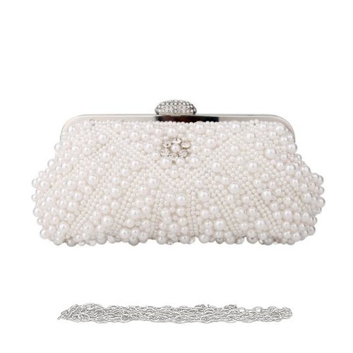 Women pearl clutch bag - women's,