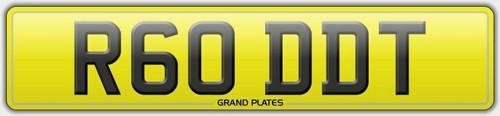 R60 ddt number plate - number,