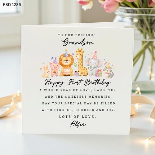 Personalised 1st birthday card - personalised,