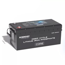 Renogy 200Ah LiFePO4 Battery w/BMS & IP65 over 5000 Deep Cycles 12V 24V 48V