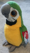 TROPICAL PARROT CUDDLY TOY- KEEL TOYS SPARKLE EYES PLUSH PARROT - 25cm with tags
