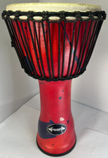 10" Djembe Drum by World Rhythm -  Synthetic, Red, African Style