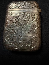 Solid silver vesta case - vesta,