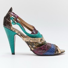 Vintage Buffalo London Snake Skin Ladies High Heel Shoes Size UK6 EU39