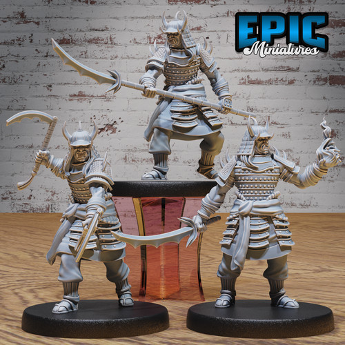 Oni samurai print d - 3d, d&d